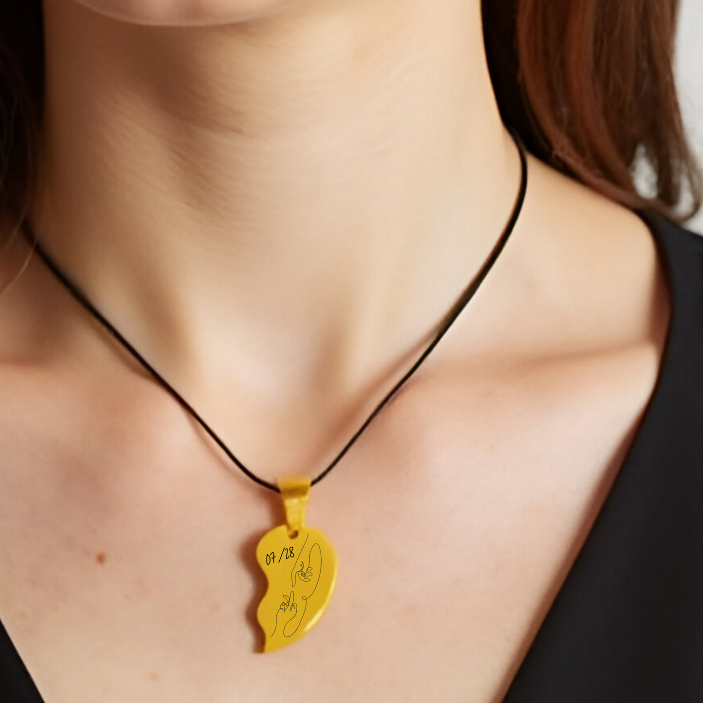 Custom Engraved Couple Necklace – Personalized Names
