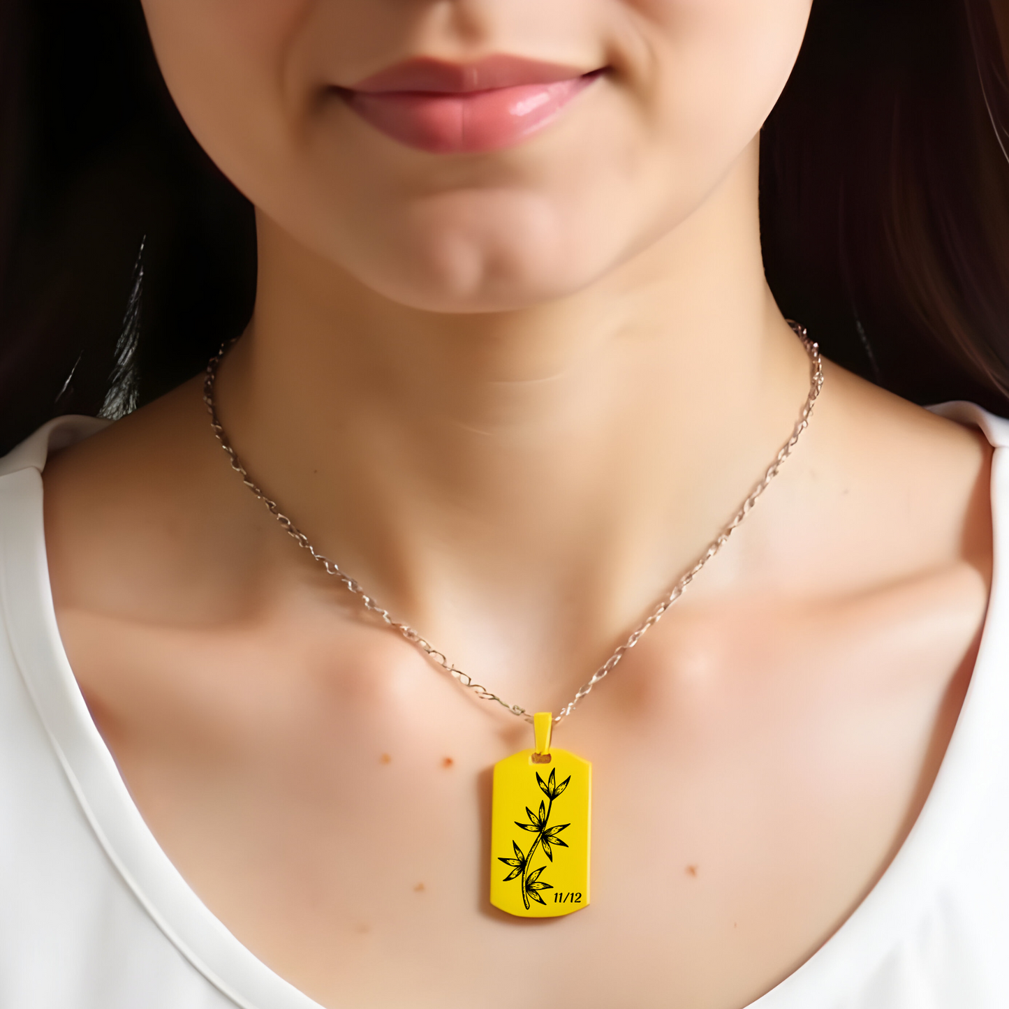 Personalized Love Tag Necklace – Custom Engraved Pendant