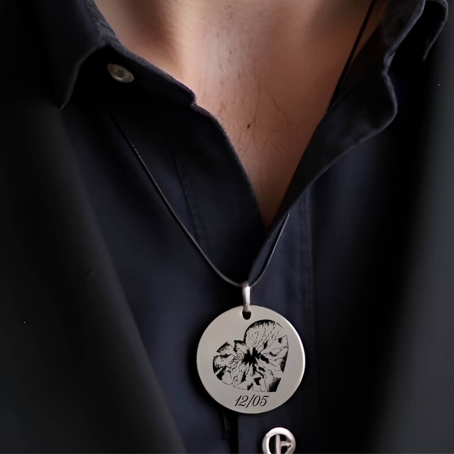 Custom Engraved Circle Necklace
