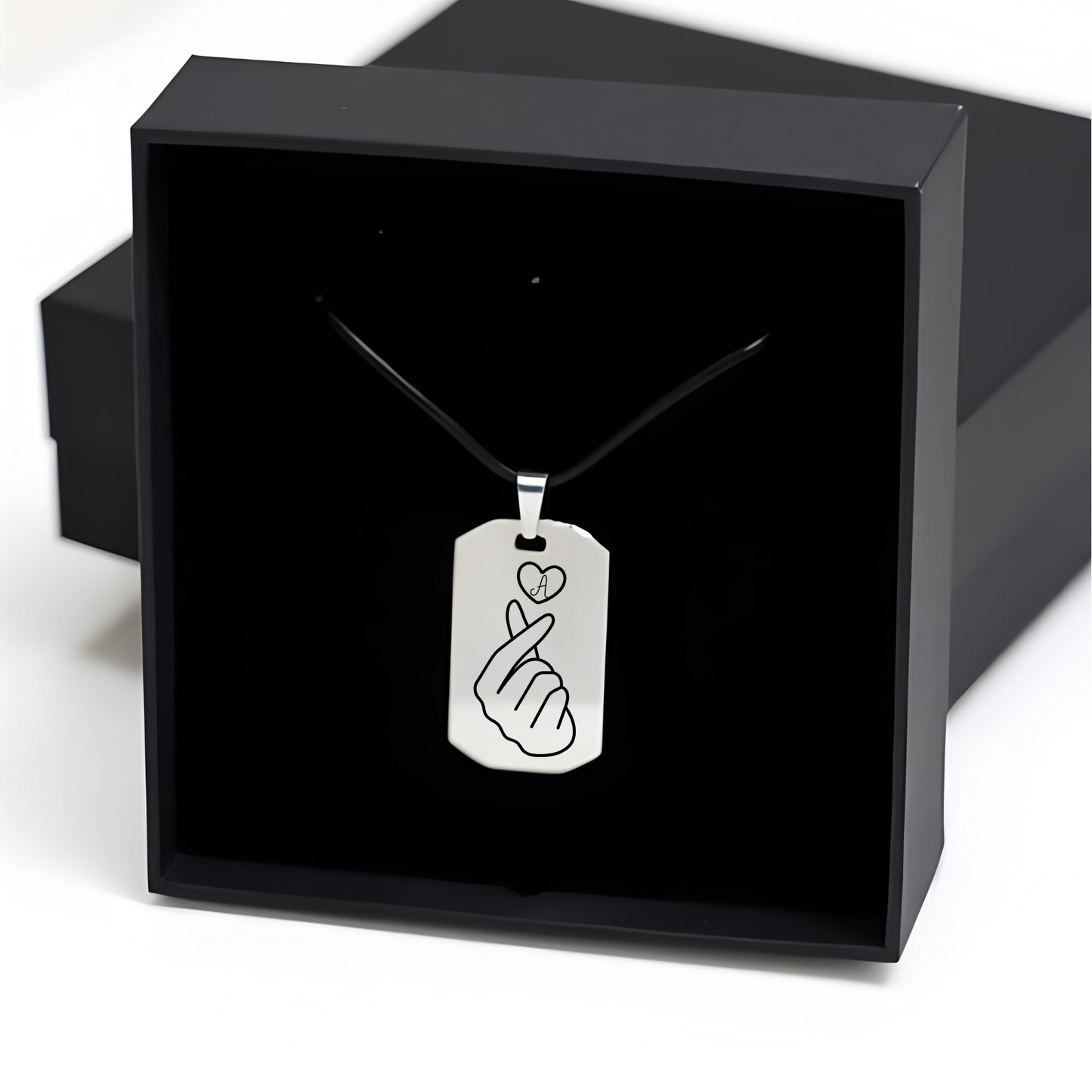 Personalized Love Tag Necklace – Custom Engraved Pendant