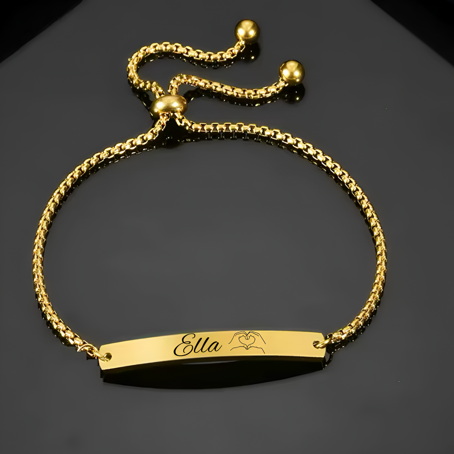 Personalized Heart Bracelet