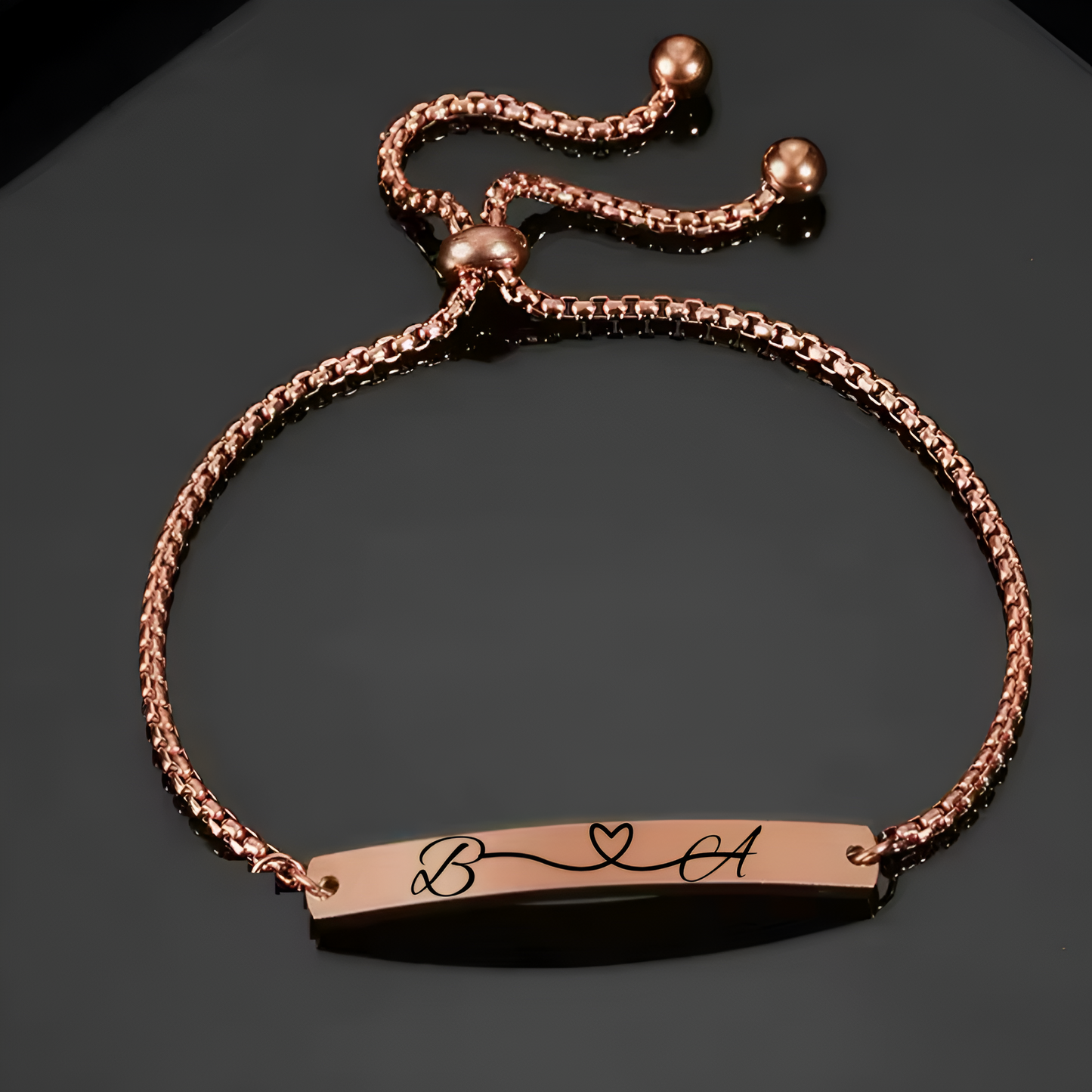Personalized Heart Bracelet