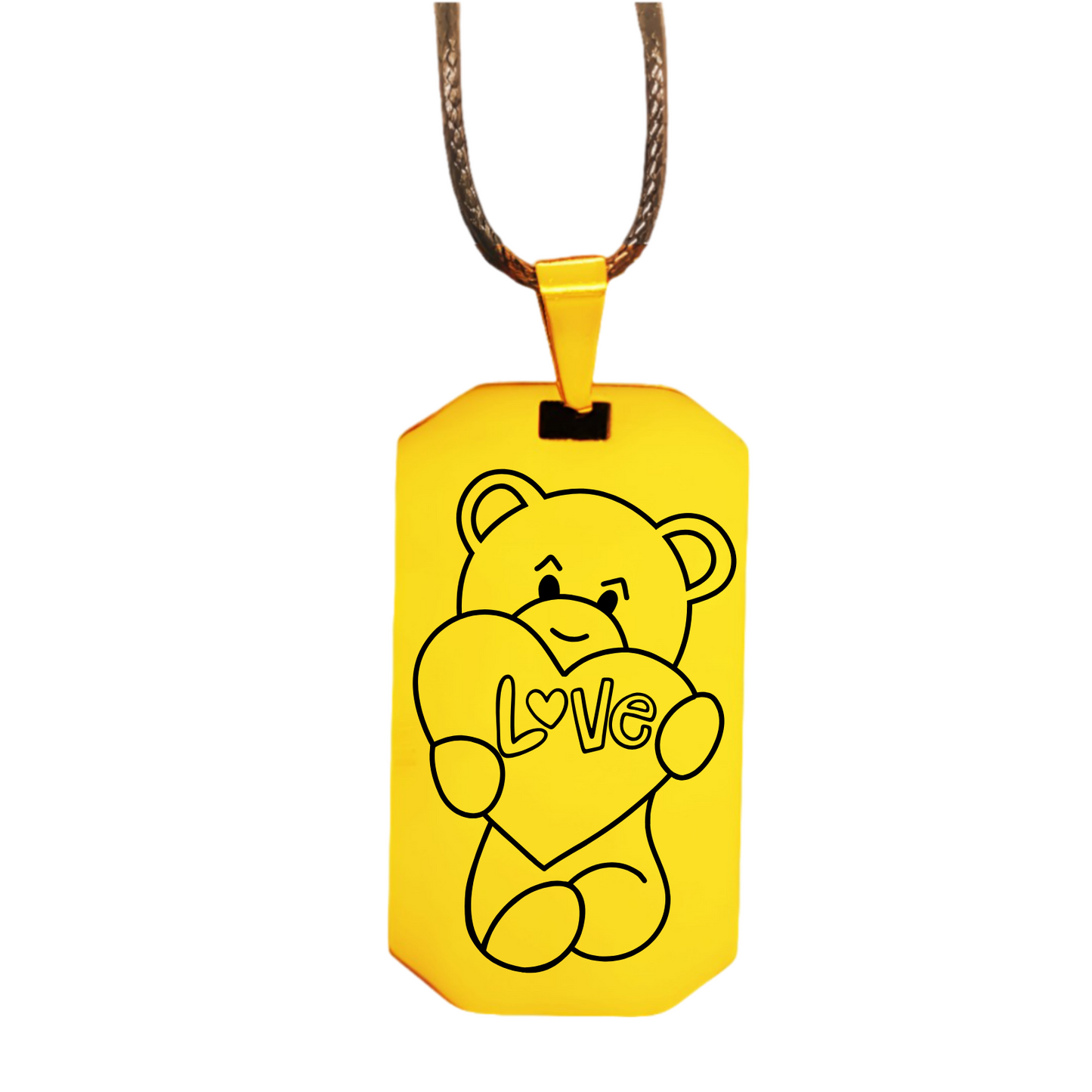Personalized Love Tag Necklace – Custom Engraved Pendant