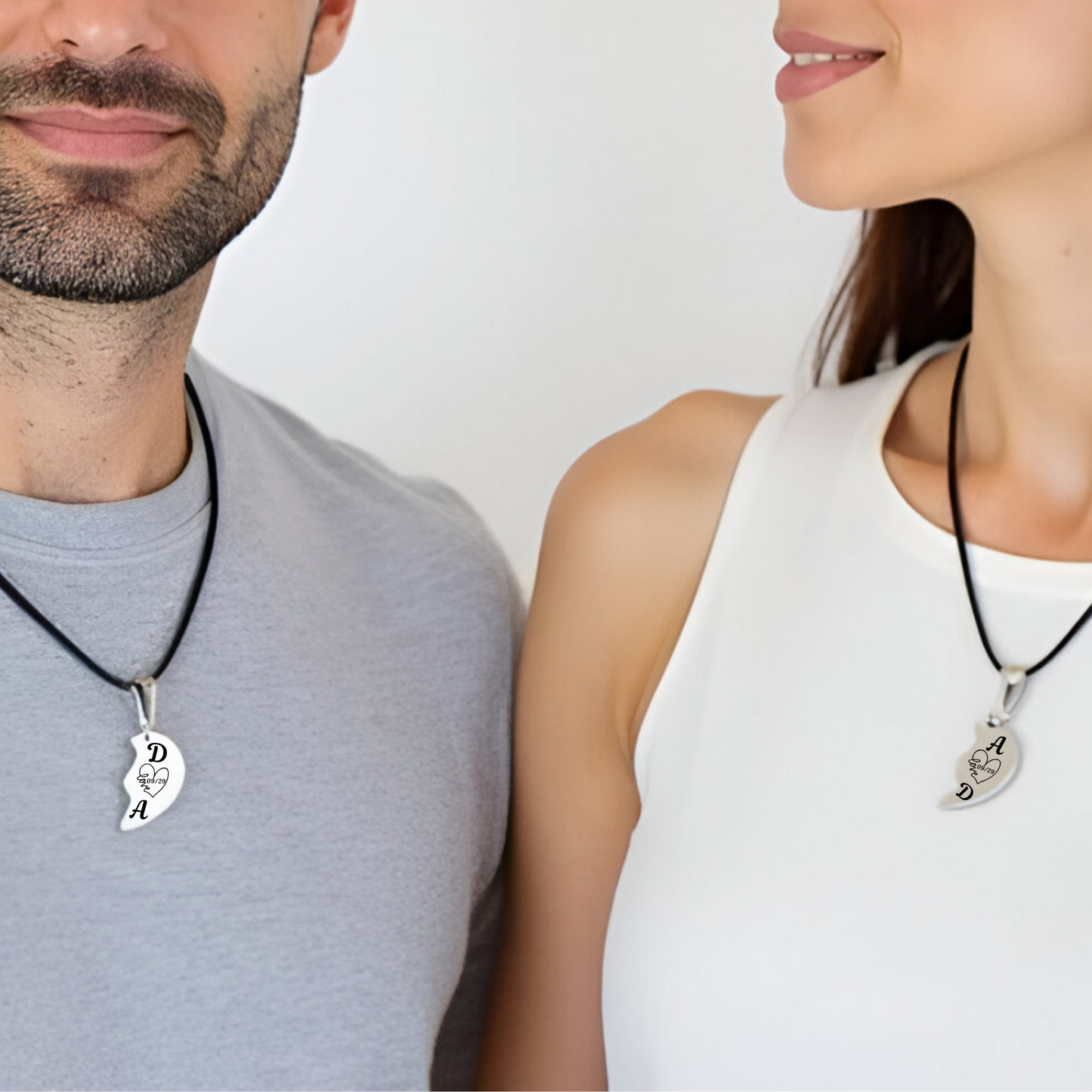 Custom Engraved Couple Necklace – Personalized Names