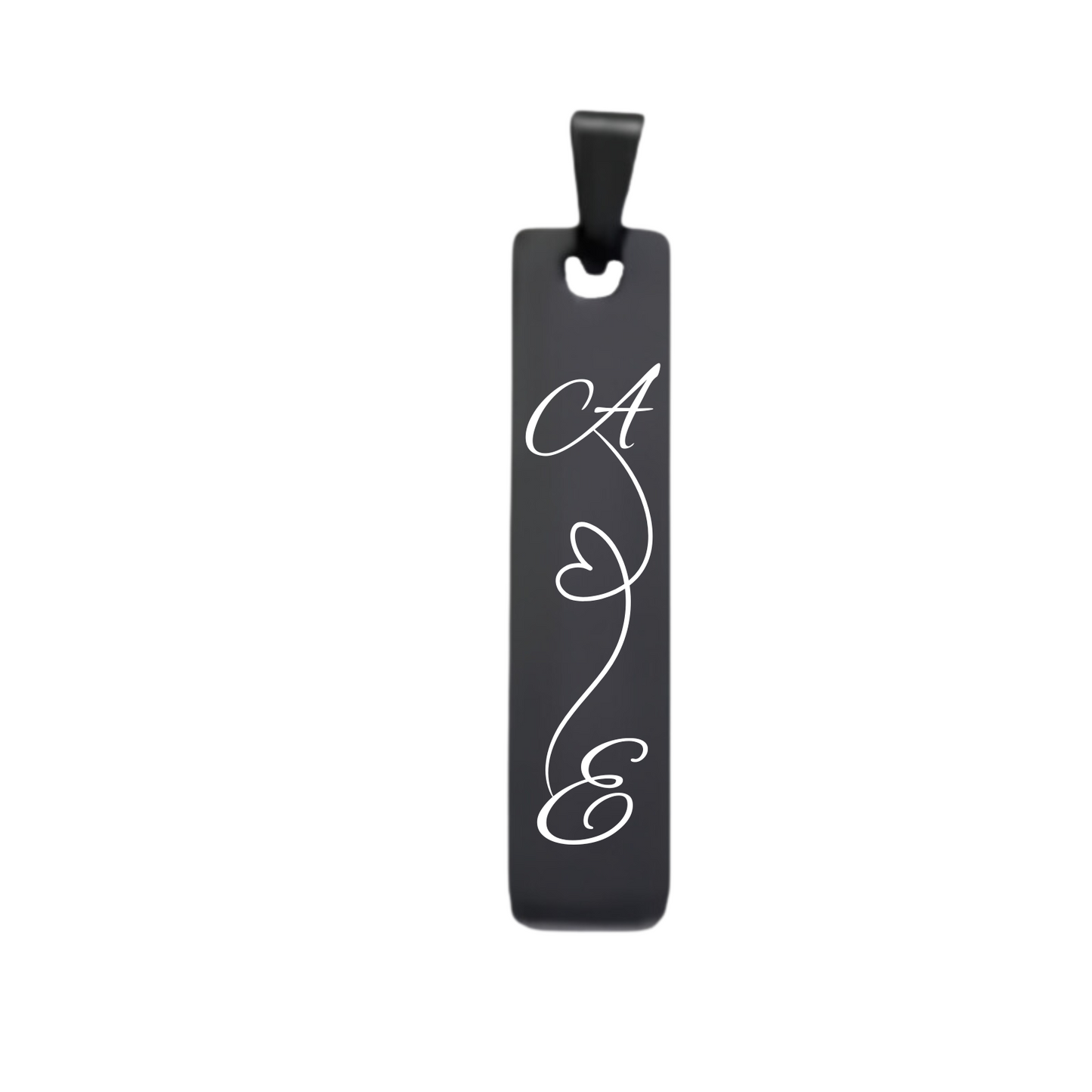 Personalized Vertical Bar Pendant Necklace – Customizable Design