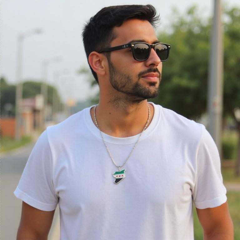 Free Syria Map Necklace
