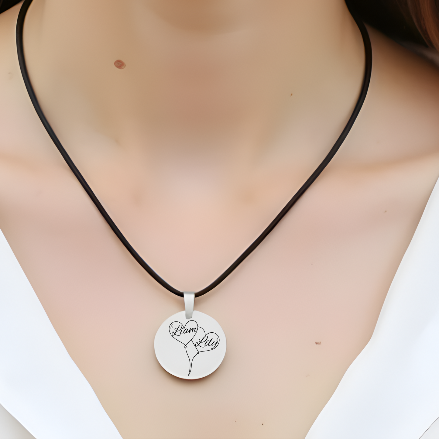 Custom Engraved Circle Necklace