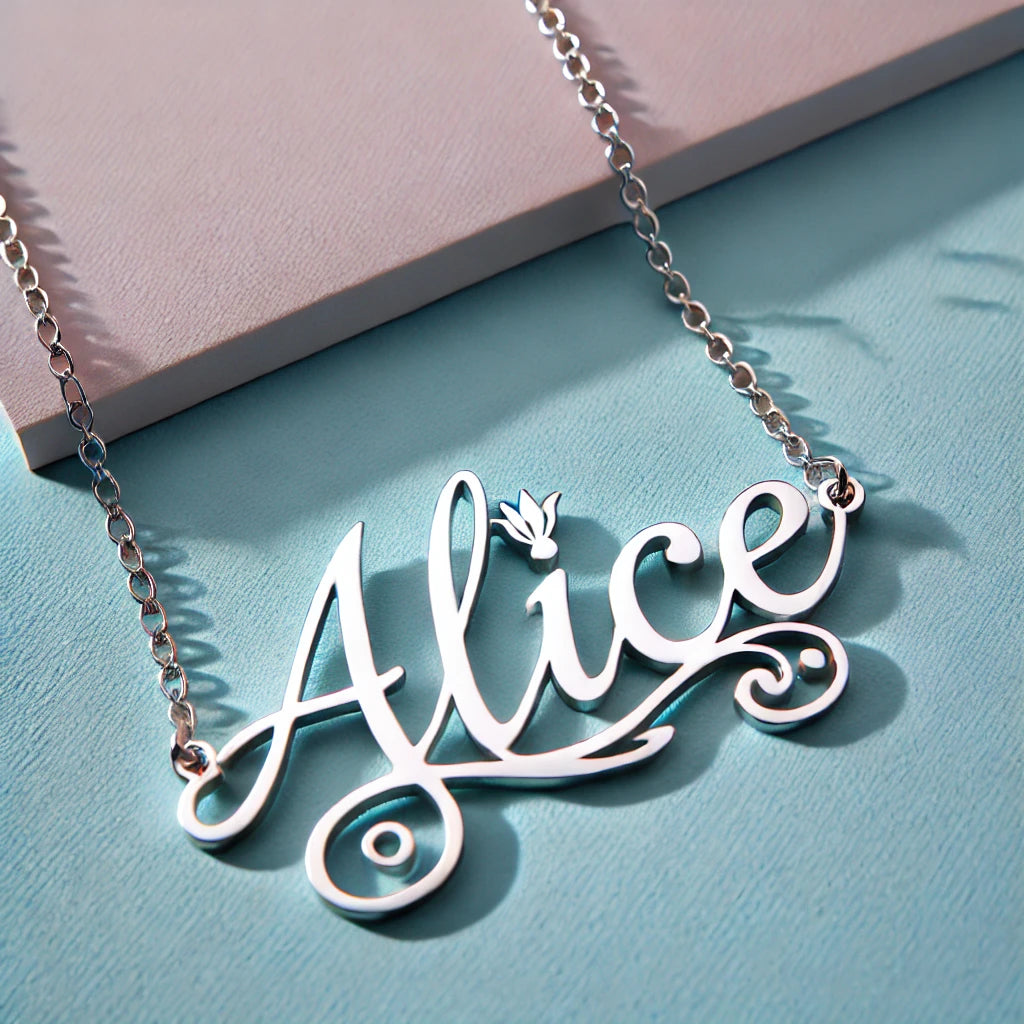Exquisite 'Alice' Personalized Necklace - Sterling Silver 925, Handcrafted