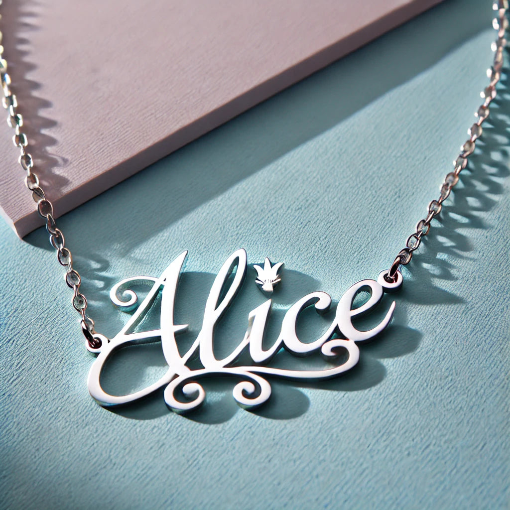 Exquisite 'Alice' Personalized Necklace - Sterling Silver 925, Handcrafted