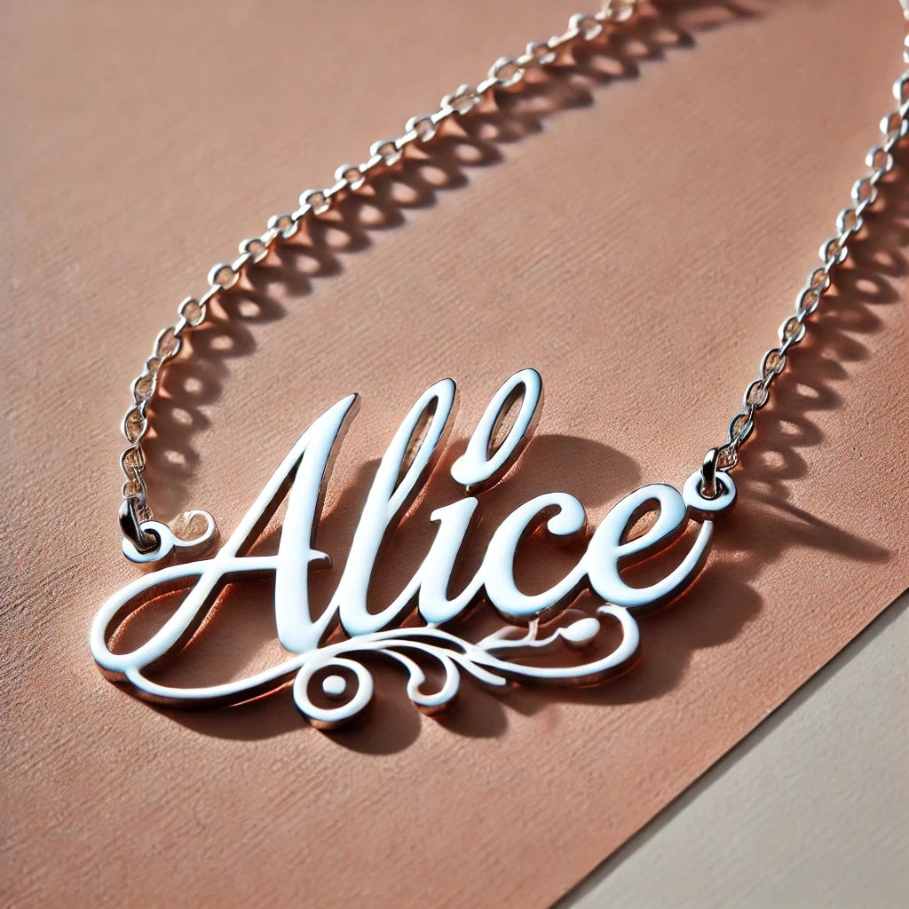 Exquisite 'Alice' Personalized Necklace - Sterling Silver 925, Handcrafted