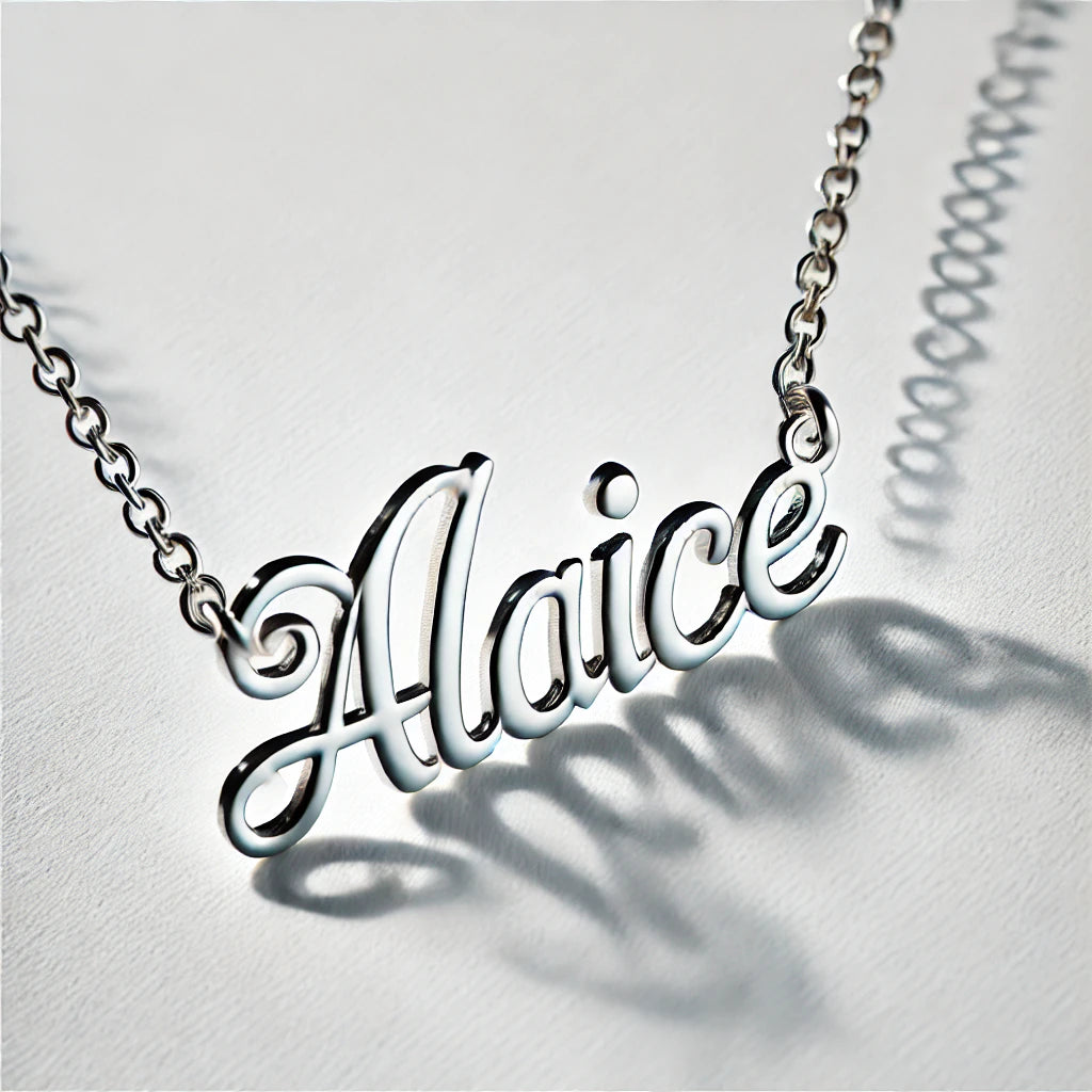Exquisite 'Alice' Personalized Necklace - Sterling Silver 925, Handcrafted