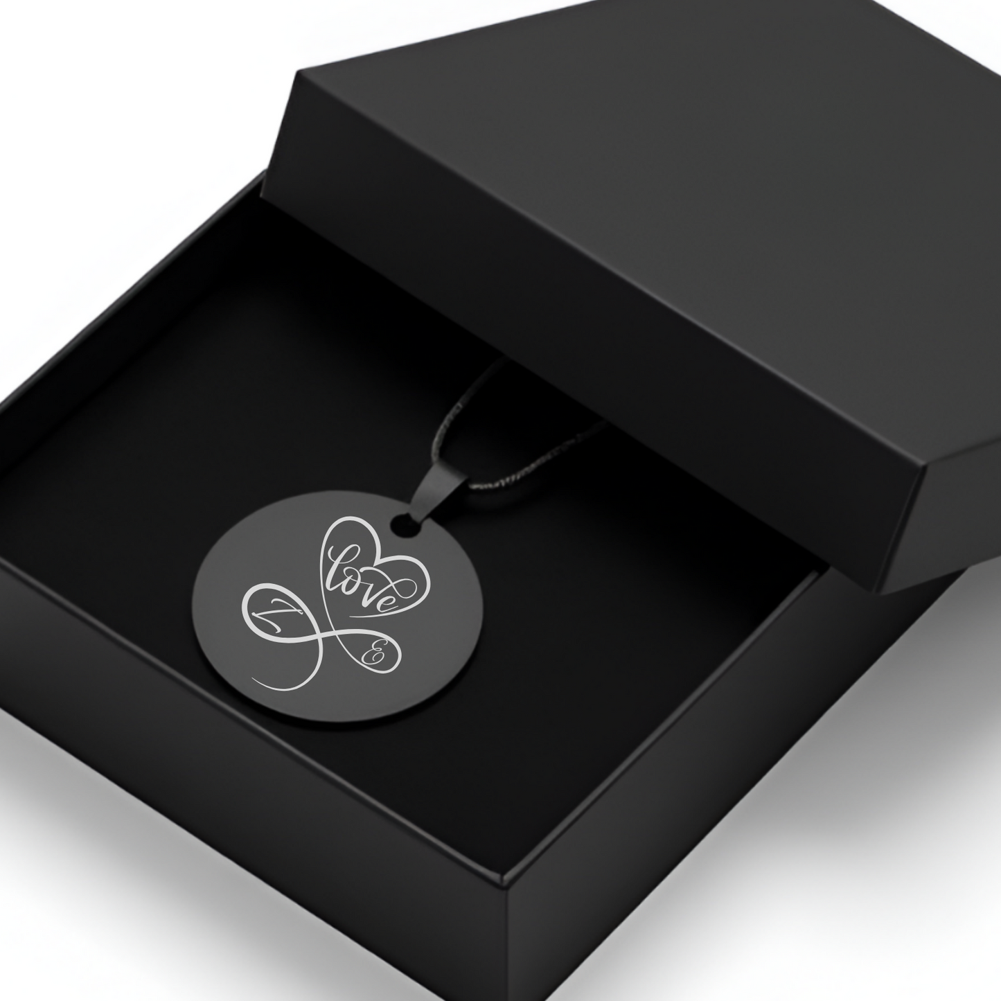 Custom Engraved Circle Necklace