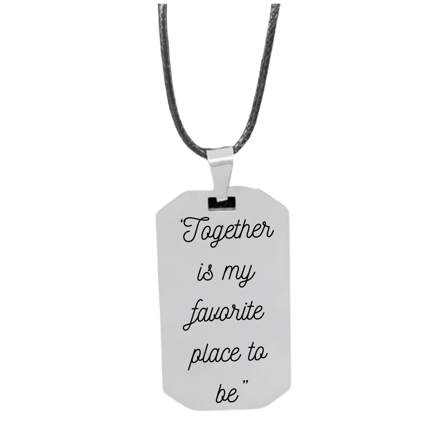 Personalized Love Tag Necklace – Custom Engraved Pendant