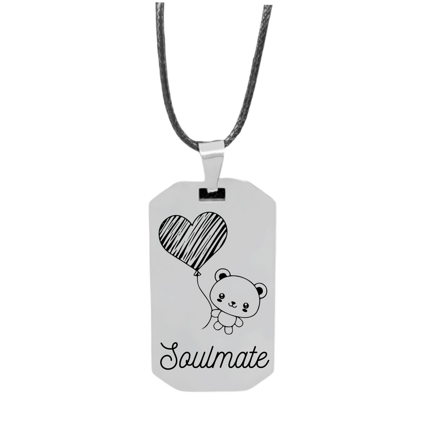 Personalized Love Tag Necklace – Custom Engraved Pendant