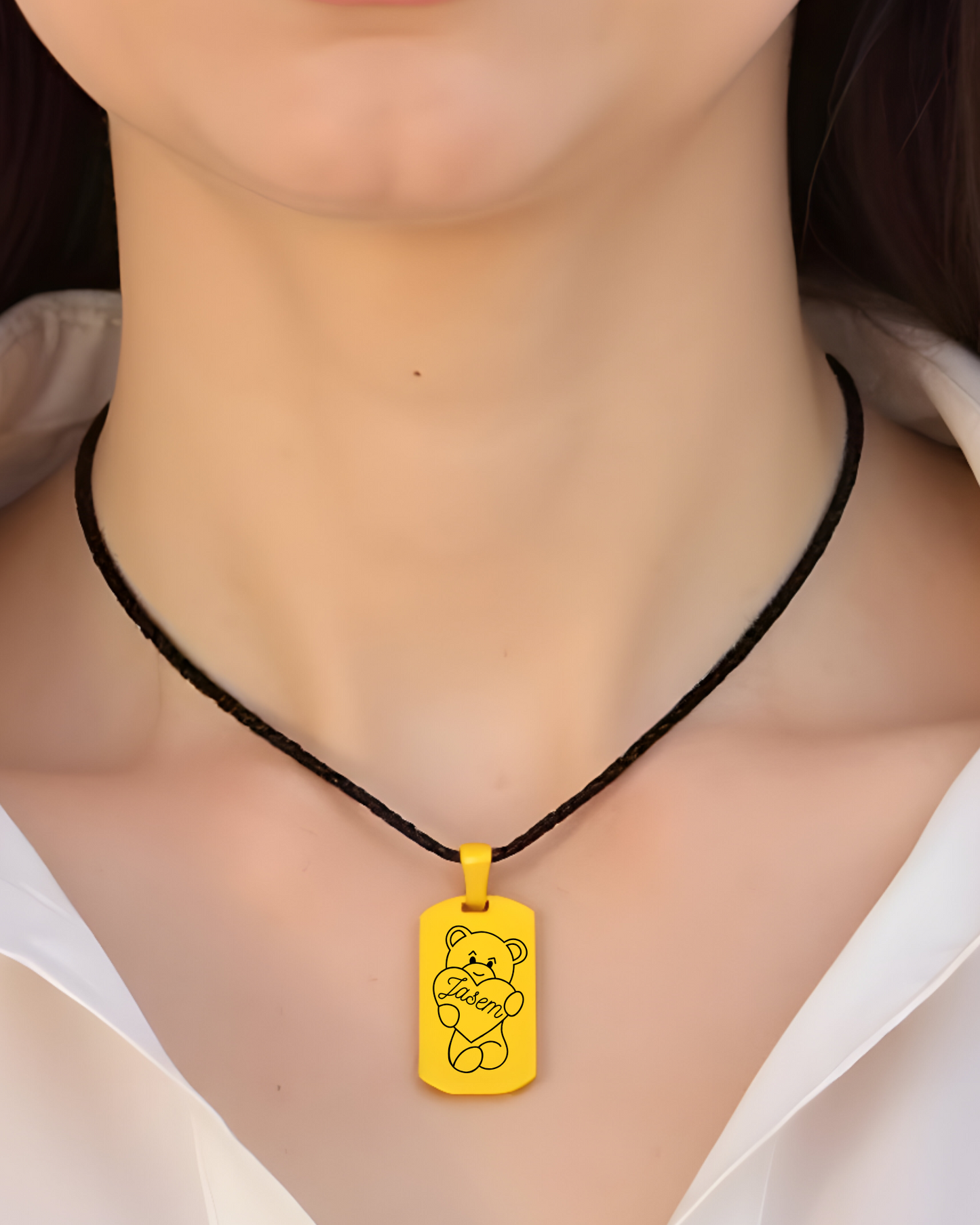 Personalized Love Tag Necklace – Custom Engraved Pendant