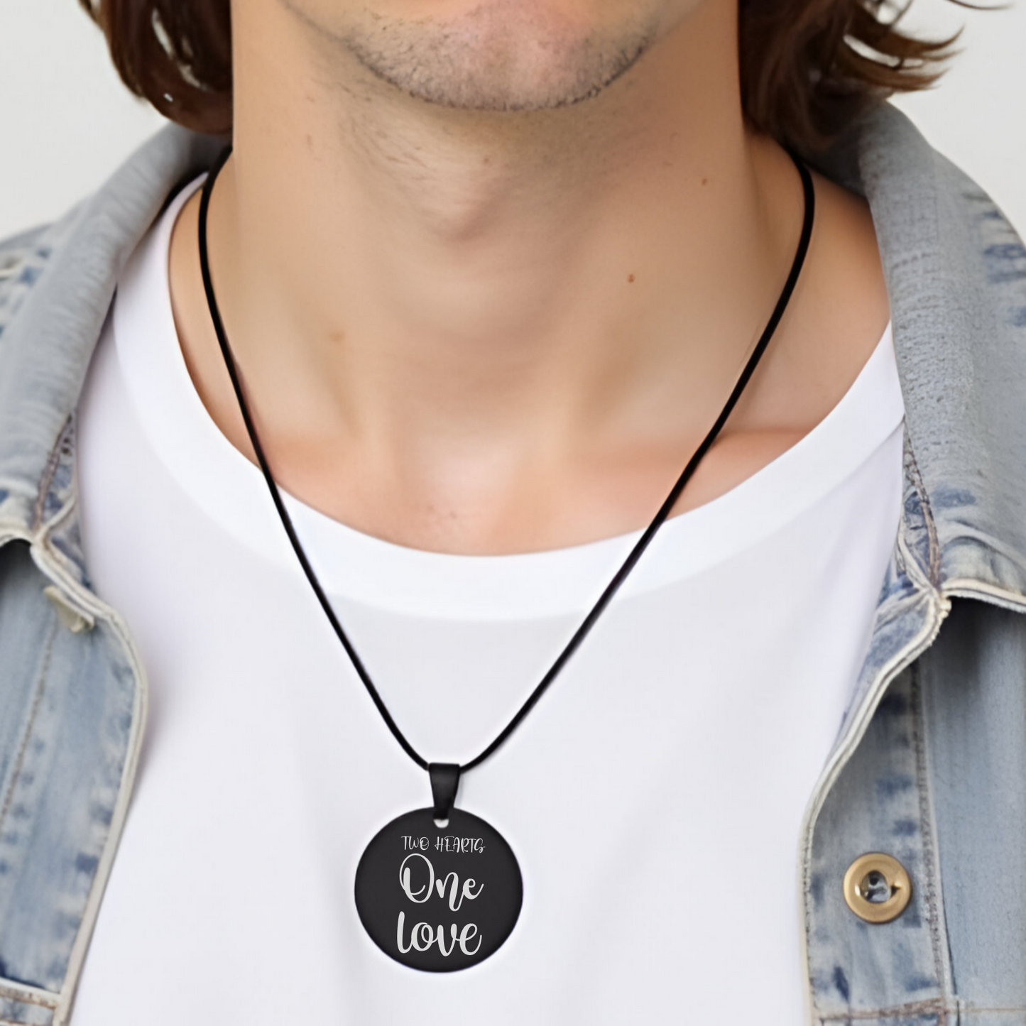 Custom Engraved Circle Necklace