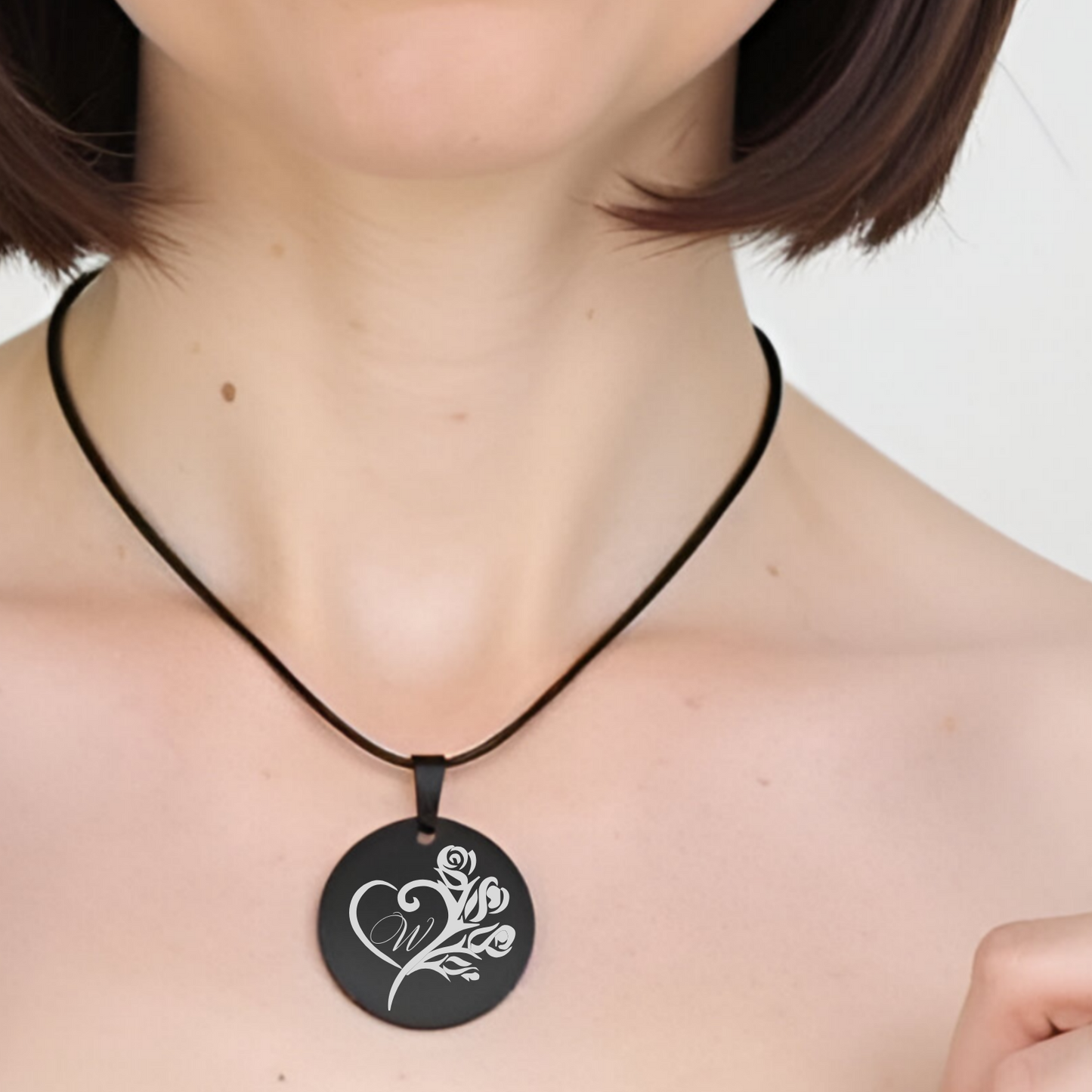 Custom Engraved Circle Necklace
