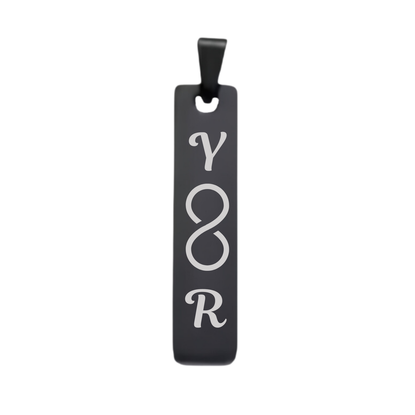 Personalized Vertical Bar Pendant Necklace – Customizable Design