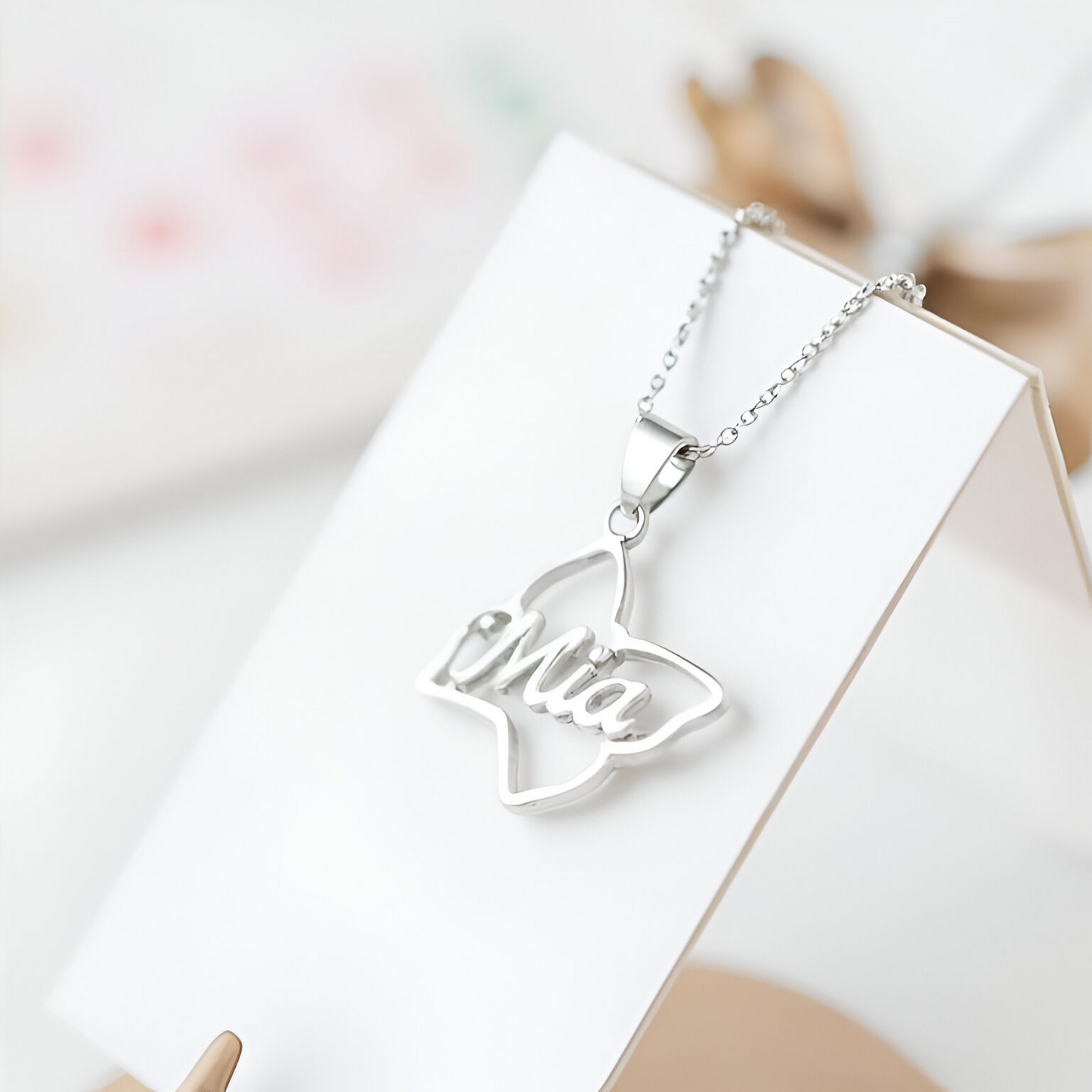 Butterfly Elegance: Personalized Sterling Silver Necklace