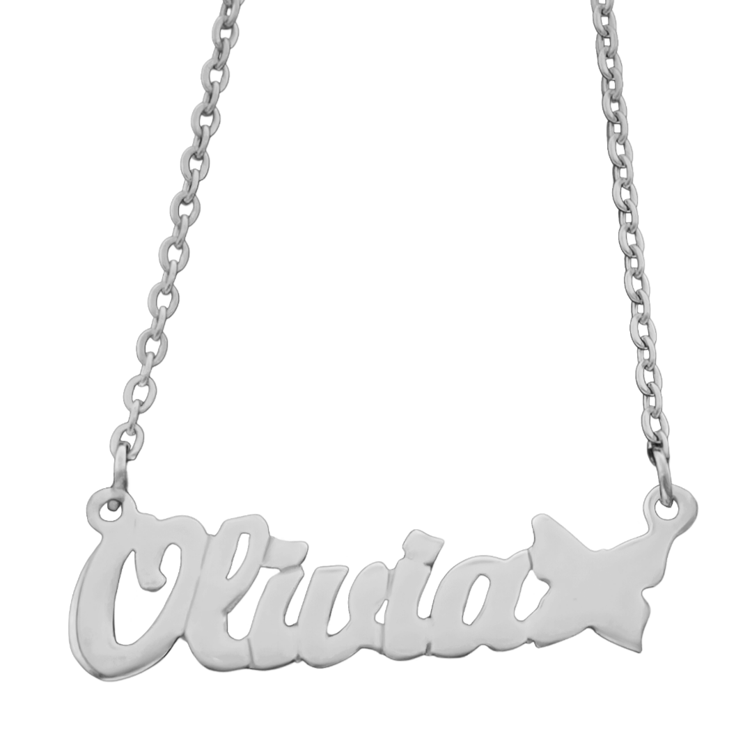 Customized Silver Necklace with Name