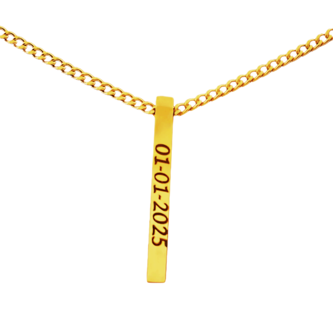 Love Bar - Engraved Necklace Name For Men and Women