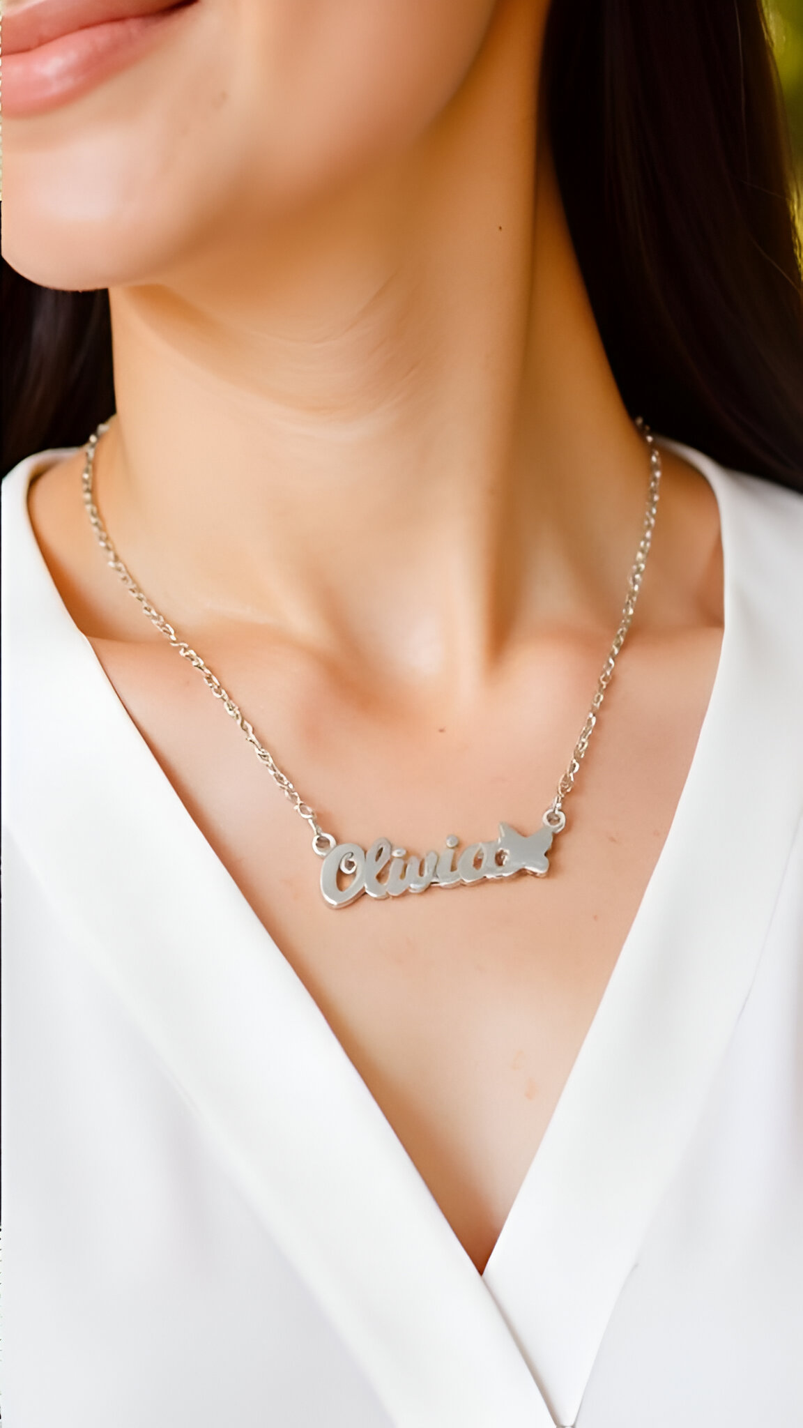 Customized Silver Necklace with Name