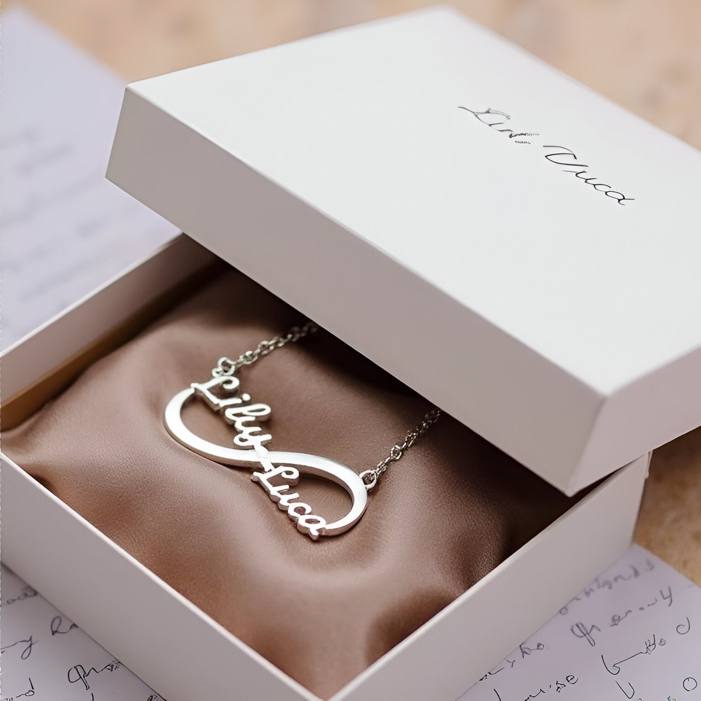 Love Personalized Sterling Silver Necklace Infinite