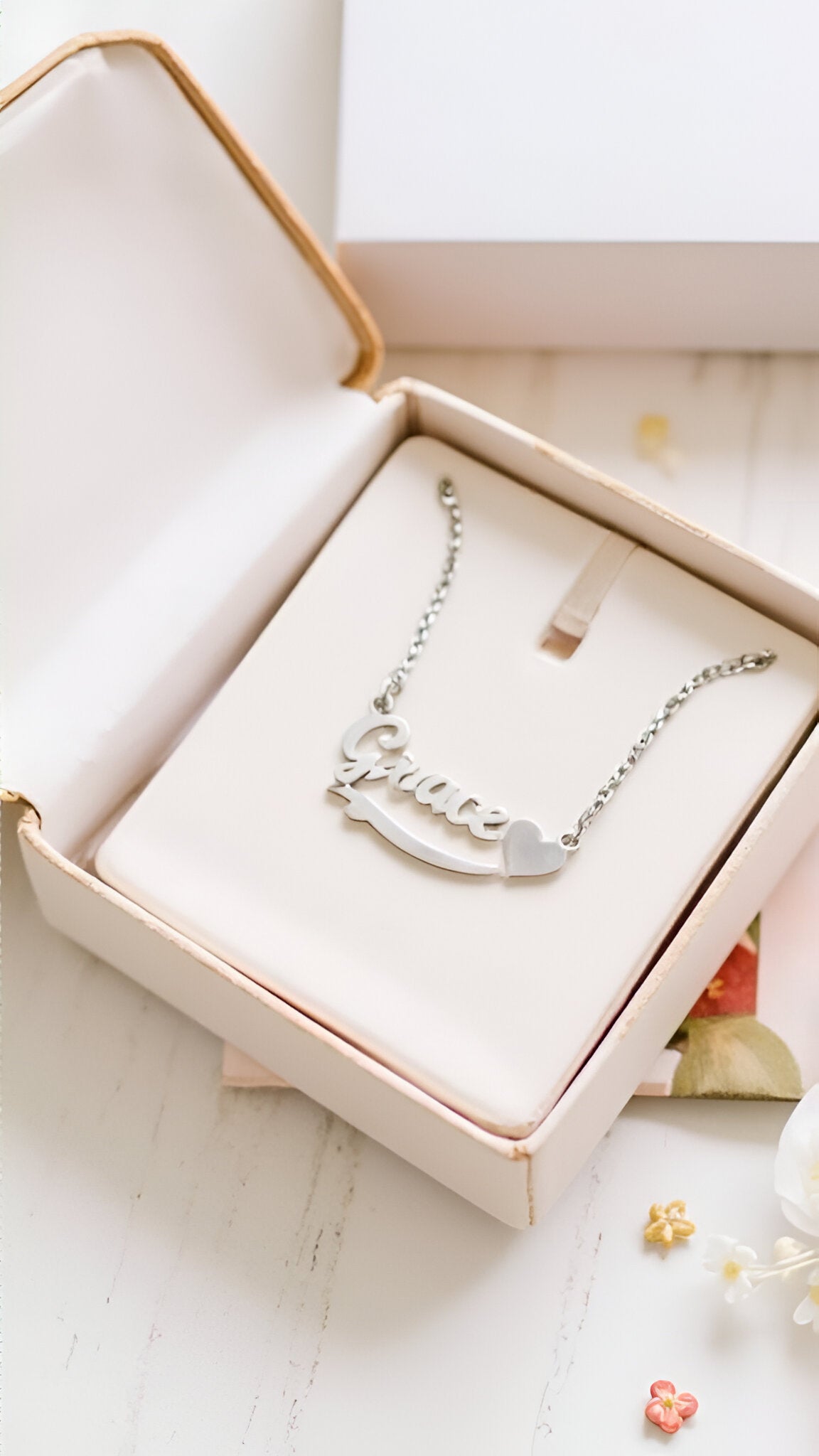 Graceful Love Custom Silver Necklace
