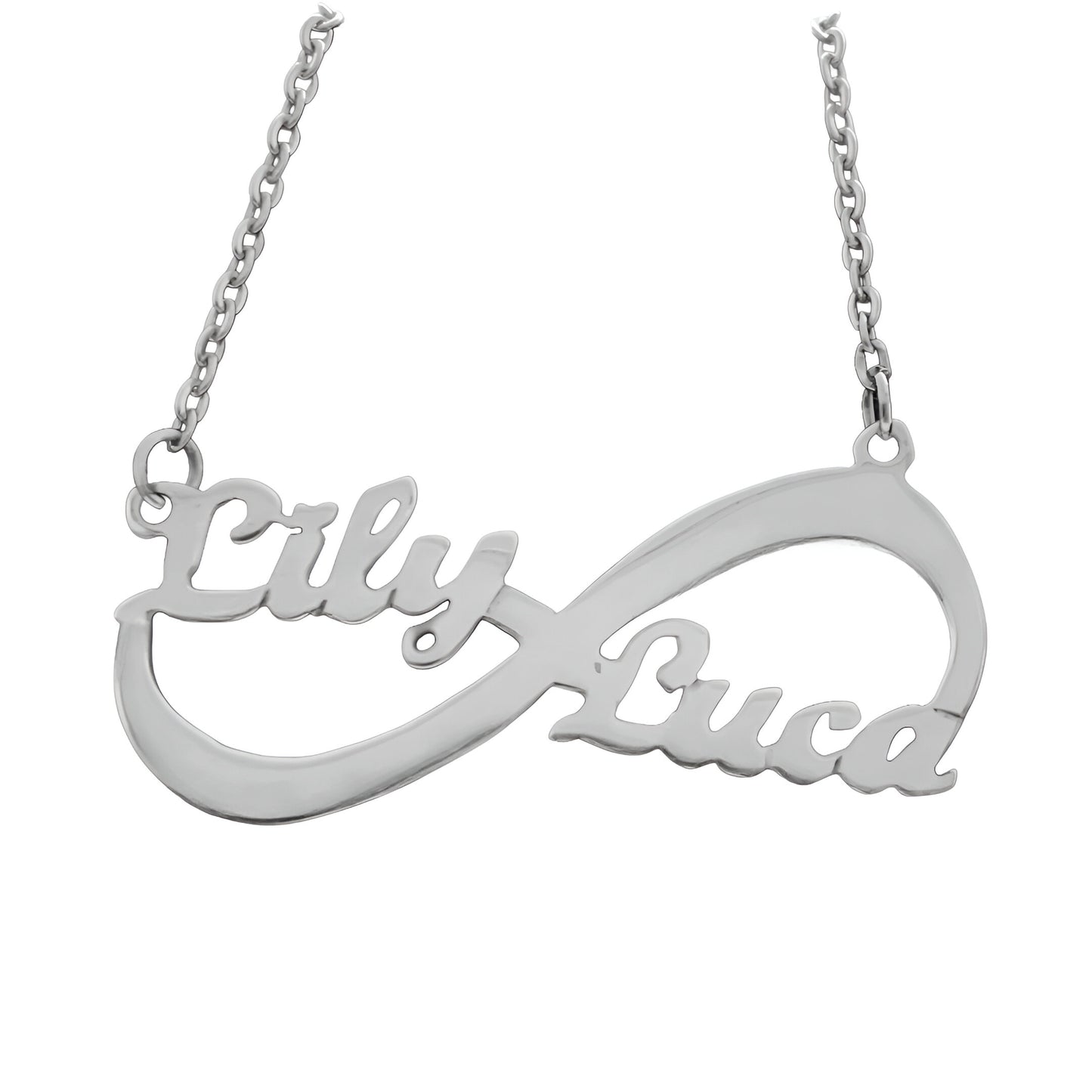 Love Personalized Sterling Silver Necklace Infinite