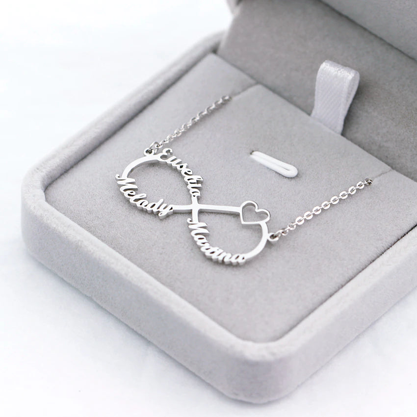Sterling silver 925 & Gold 14k plated infinity Necklace