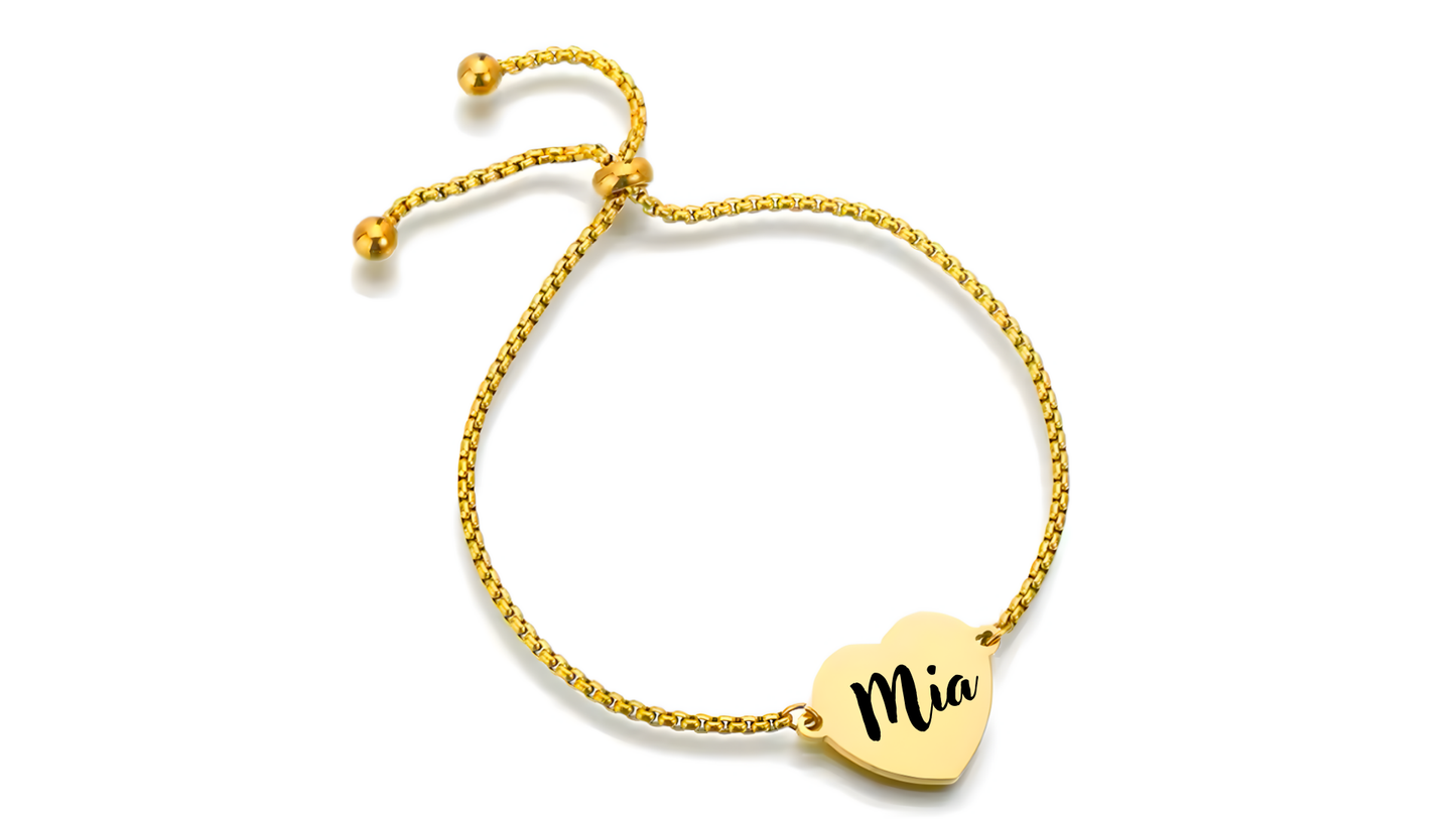 Personalized  Heart Bracelet