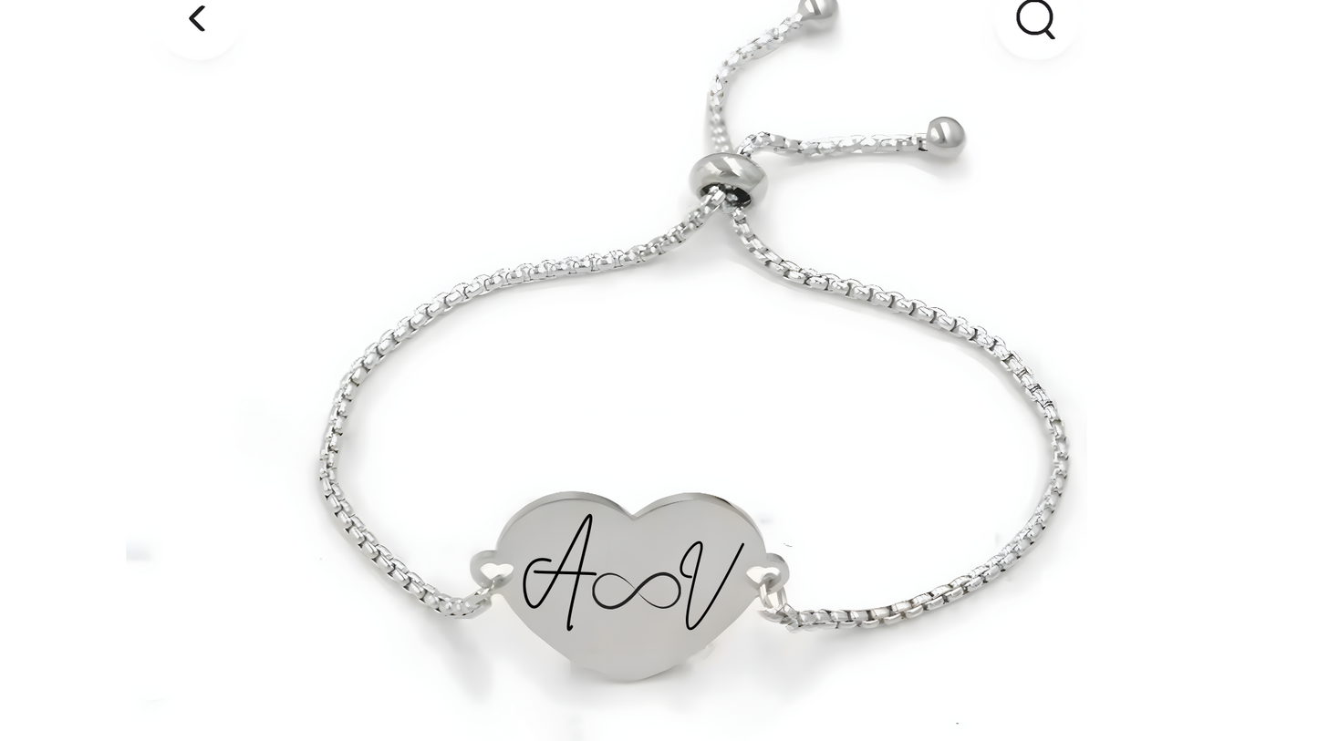 Personalized  Heart Bracelet