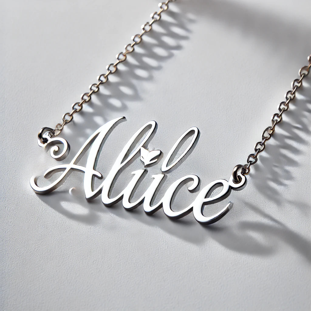 Exquisite 'Alice' Personalized Necklace - Sterling Silver 925, Handcrafted