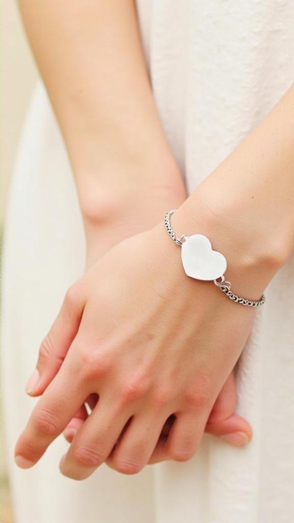 Personalized  Heart Bracelet