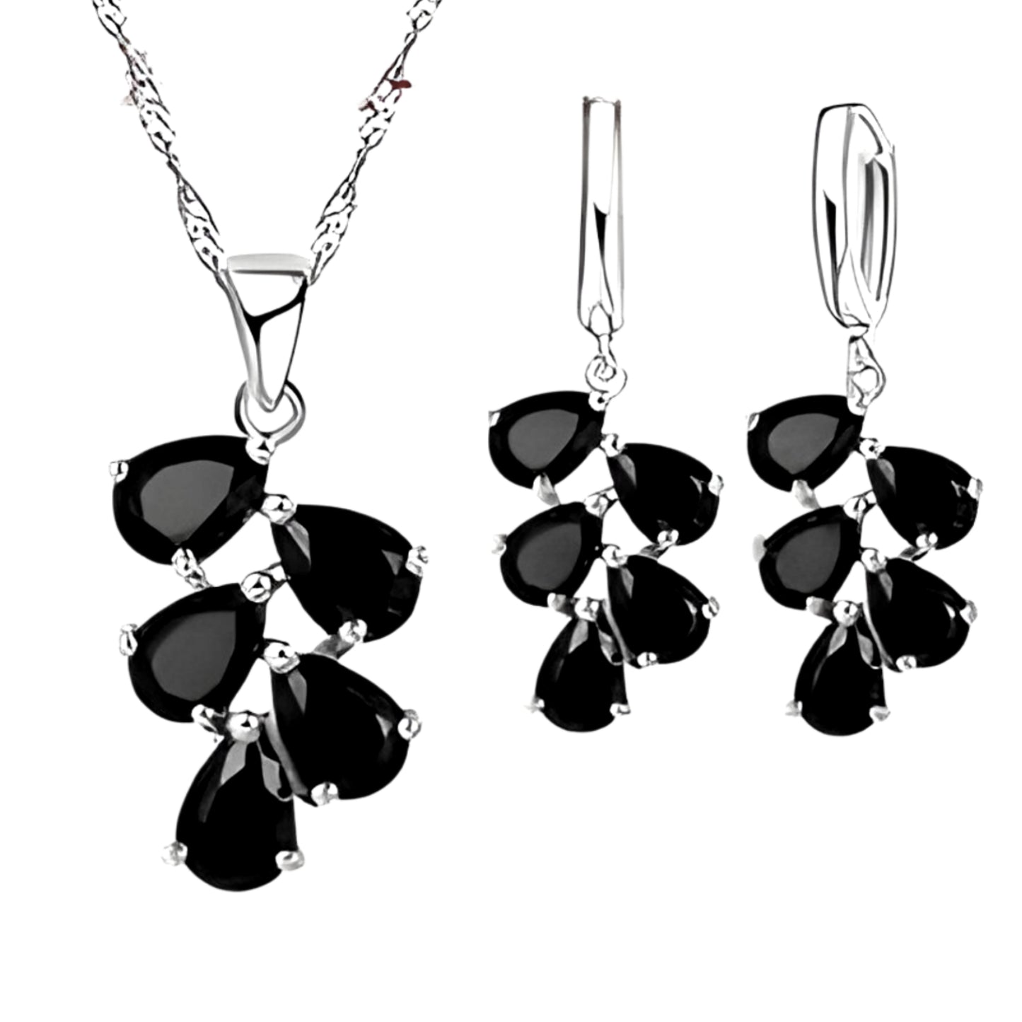 Water Drop Shape Jewelry Sets Crystal