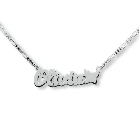 Customized Silver Necklace with Name