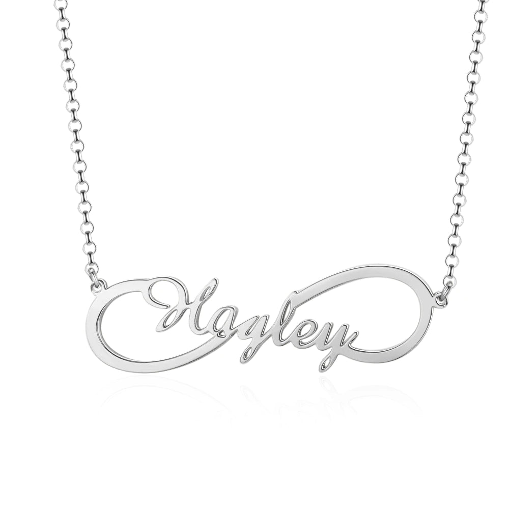 Sterling silver 925 & Gold 14k plated infinity Necklace